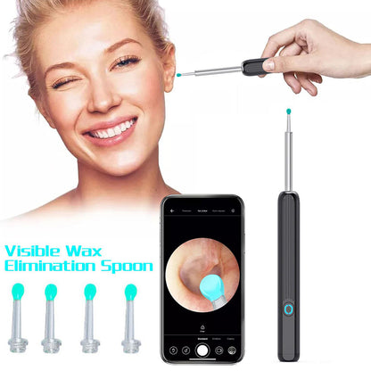 Ear Wax Removal Tool 3.3mm HD Ear Cleaner with Camera with Light -Black