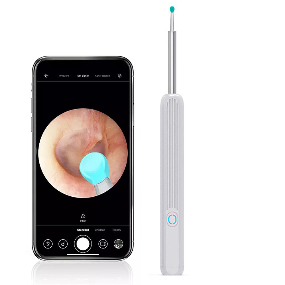 3.3mm HD Ear Wax Removal Tool Ear Cleaner with Camera with Light -White