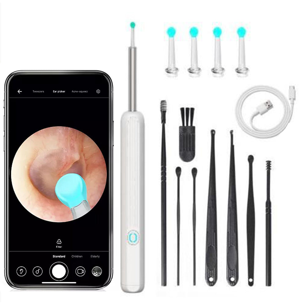 3.3mm HD Ear Wax Removal Tool Ear Cleaner with Camera with Light -White