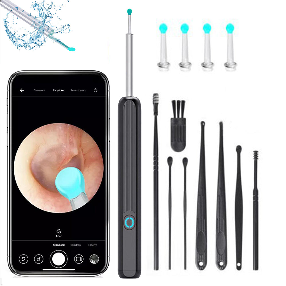 Ear Wax Removal Tool 3.3mm HD Ear Cleaner with Camera with Light -Black