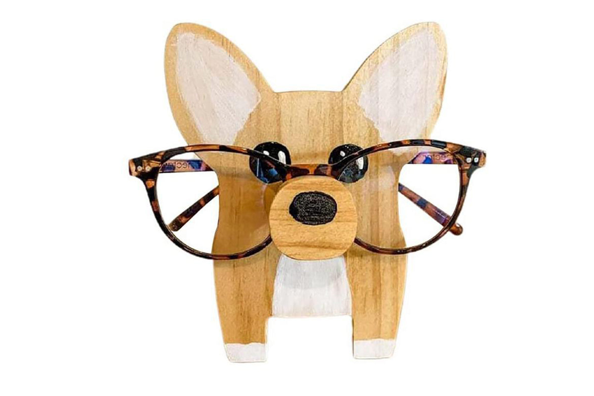 Animal Spectacle Holder Eyeglass Display Stand Sunglasses Holder Home Decoration-Corgi