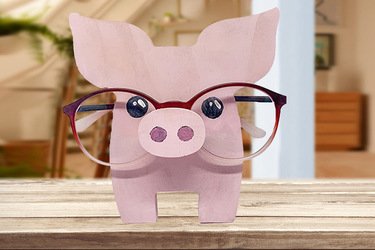 Animal Spectacle Holder Eyeglass Display Stand Sunglasses Holder Home Decoration-Piglet