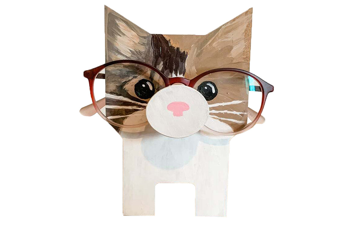 Animal Spectacle Holder Eyeglass Display Stand Sunglasses Holder Home Decoration-Kitty