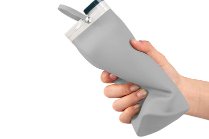 600ml Collapsible Water Bottle Outdoor Folding Silicone Cup Travel Sport Portable Sports Travel Water Bottles-Grey
