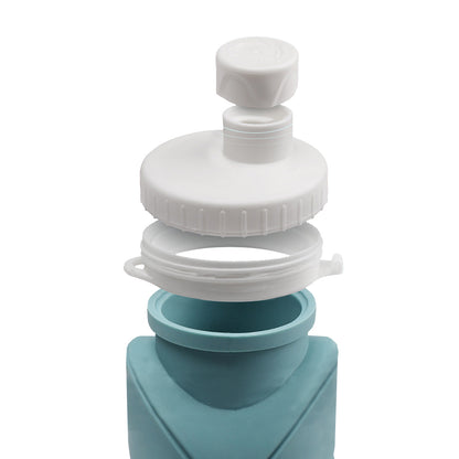 Foldable Collapsible Water Bottle Silicone Leak-proof Reusable Travel -Green