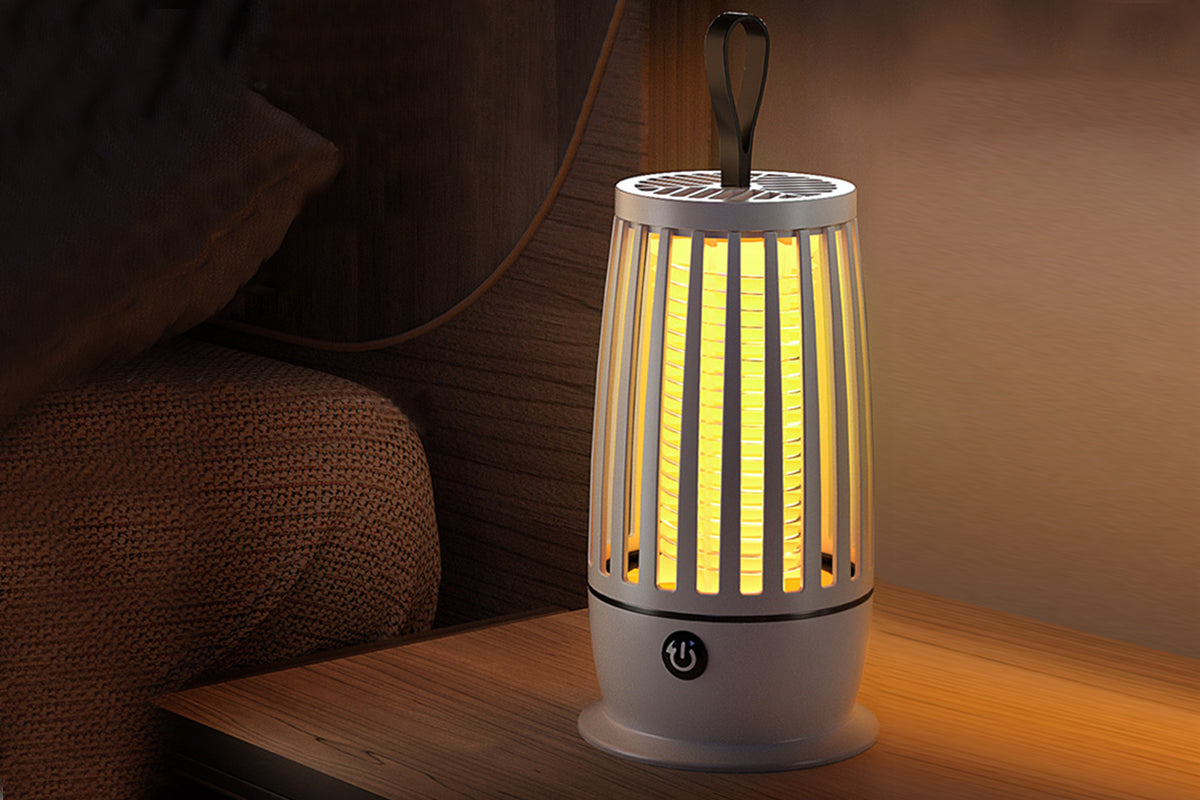 LED Electric Mosquito Killer Lamp USB Fly Trap Insect Bug Zapper Catcher-White