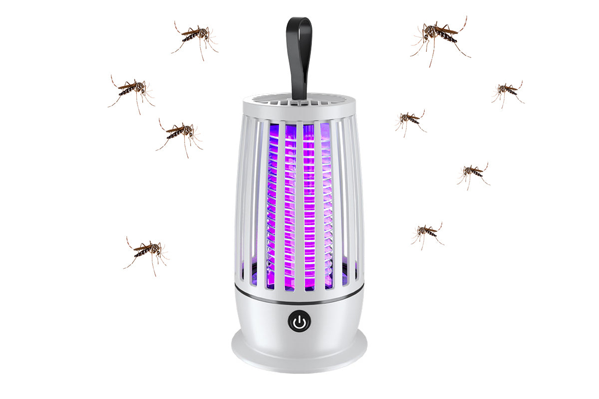 LED Electric Mosquito Killer Lamp USB Fly Trap Insect Bug Zapper Catcher-White