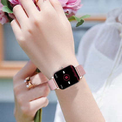 Smart Watches for Men Women Heart Rate Touch Screen Fitness Tracker for iPhone Android Bluetooth -Pink