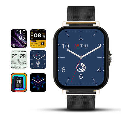 Smart Watches for Men Women Heart Rate Touch Screen Fitness Tracker for iPhone Android Bluetooth -Black