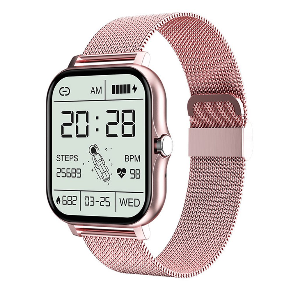 Smart Watches for Men Women Heart Rate Touch Screen Fitness Tracker for iPhone Android Bluetooth -Pink