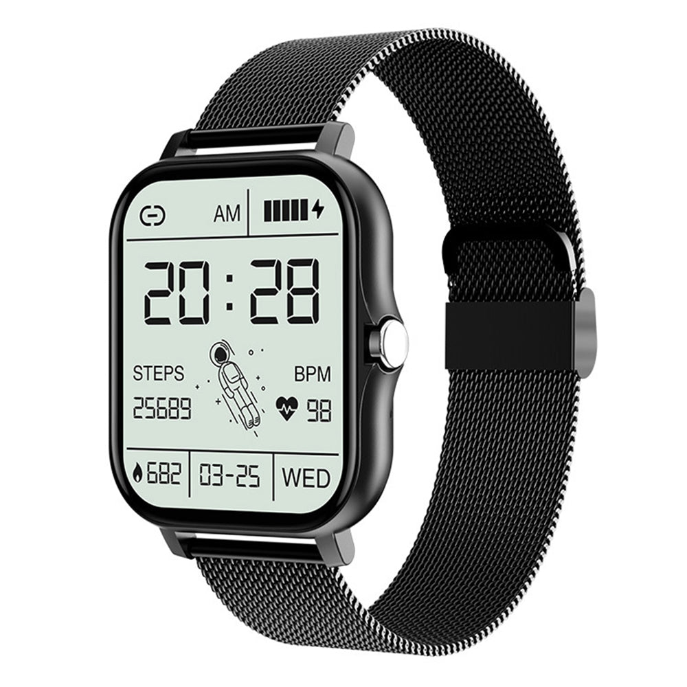 Smart Watches for Men Women Heart Rate Touch Screen Fitness Tracker for iPhone Android Bluetooth -Black