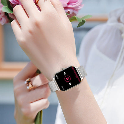 Smart Watches for Men Women Heart Rate Touch Screen Fitness Tracker for iPhone Android Bluetooth -Silver