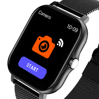 Smart Watches for Men Women Heart Rate Touch Screen Fitness Tracker for iPhone Android Bluetooth -Black