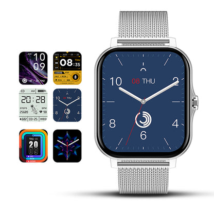 Smart Watches for Men Women Heart Rate Touch Screen Fitness Tracker for iPhone Android Bluetooth -Silver