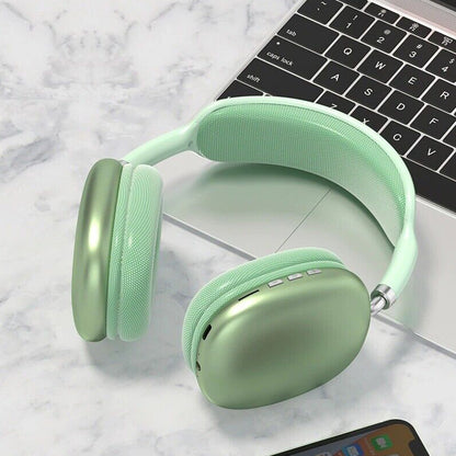 Gaming Headset Wireless Headset P9 Wireless Headphones TWS Earphones Noise Reduction Headset -Green