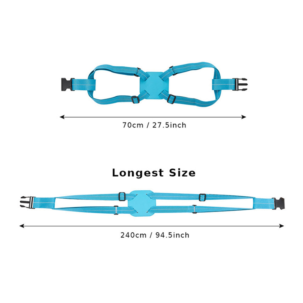 Adjustable Travel Luggage Strap Bag Bungees Elastic Suitcase Belt with Buckles for Add a Bag -Blue