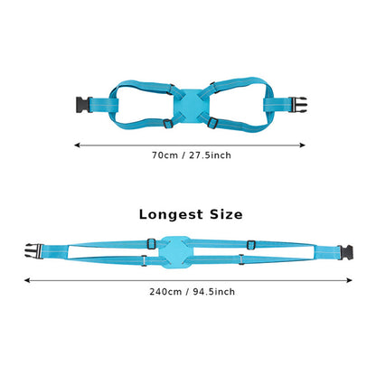 Adjustable Travel Luggage Strap Bag Bungees Elastic Suitcase Belt with Buckles for Add a Bag -Blue