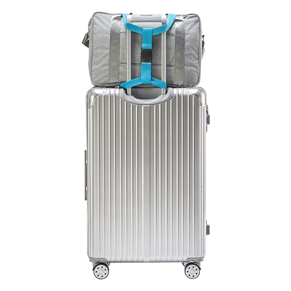 Adjustable Travel Luggage Strap Bag Bungees Elastic Suitcase Belt with Buckles for Add a Bag -Blue