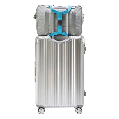 Adjustable Travel Luggage Strap Bag Bungees Elastic Suitcase Belt with Buckles for Add a Bag -Blue
