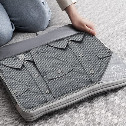 6 Set Compression Packing Cubes Travel Accessories Expandable Packing Organizers -Grey