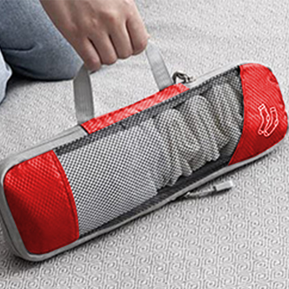 6 Set Compression Packing Cubes Travel Accessories Expandable Packing Organizers -Red