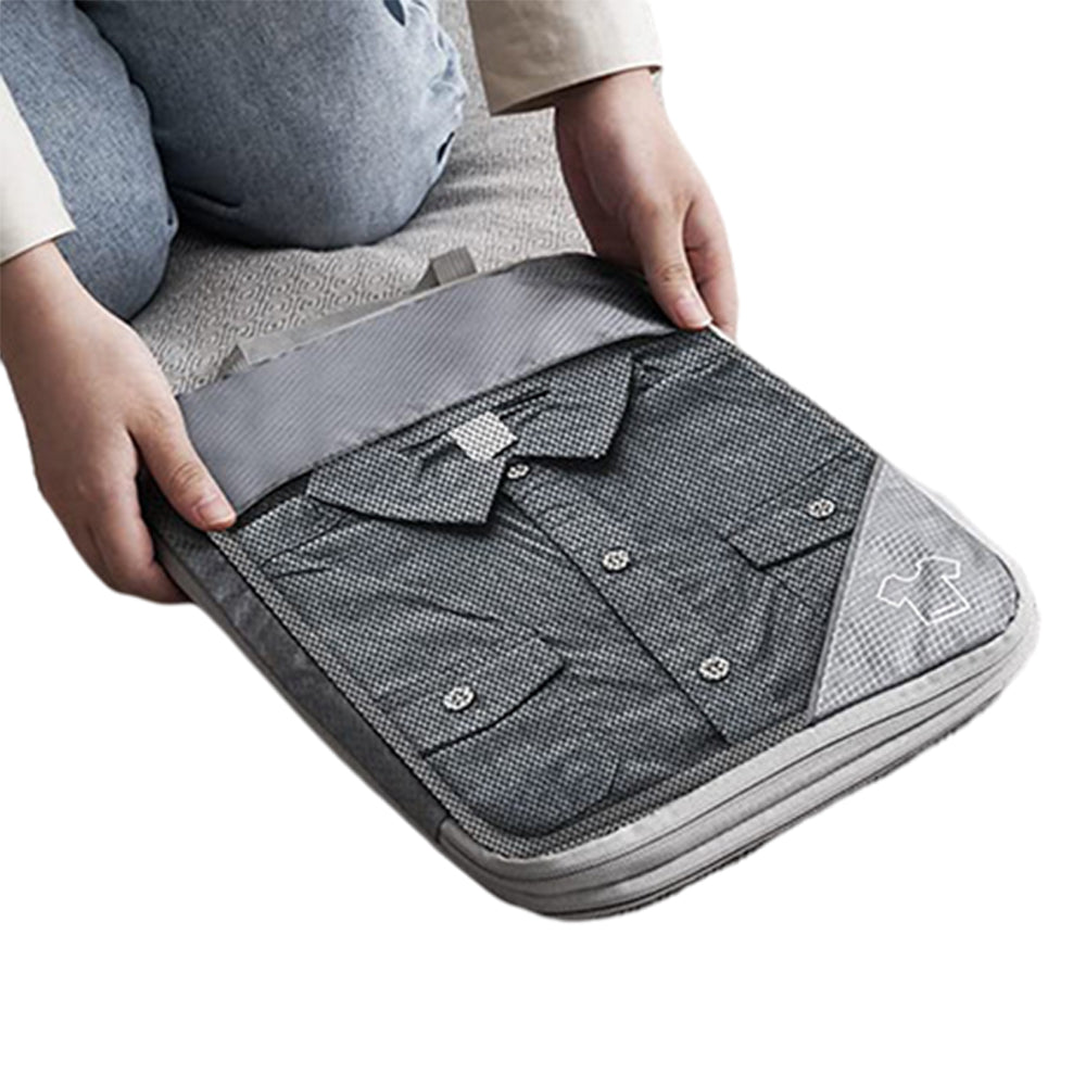 6 Set Compression Packing Cubes Travel Accessories Expandable Packing Organizers -Grey