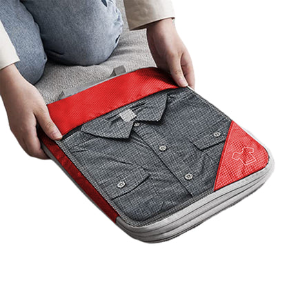 6 Set Compression Packing Cubes Travel Accessories Expandable Packing Organizers -Red