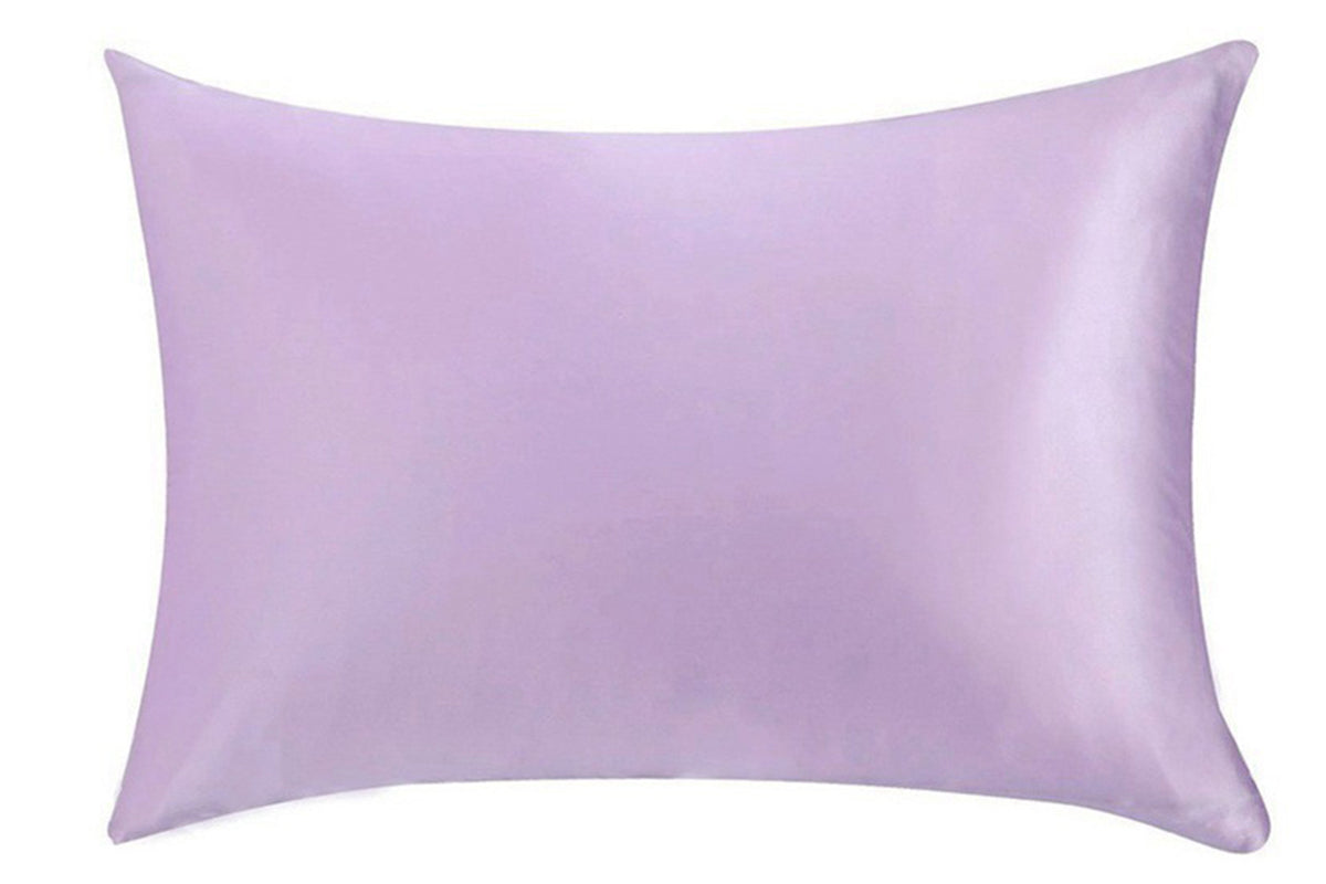 Both Sides Mulberry Silk Pillowcase Silk Pillow Case Pillow Cover with Hidden Zipper-Purple