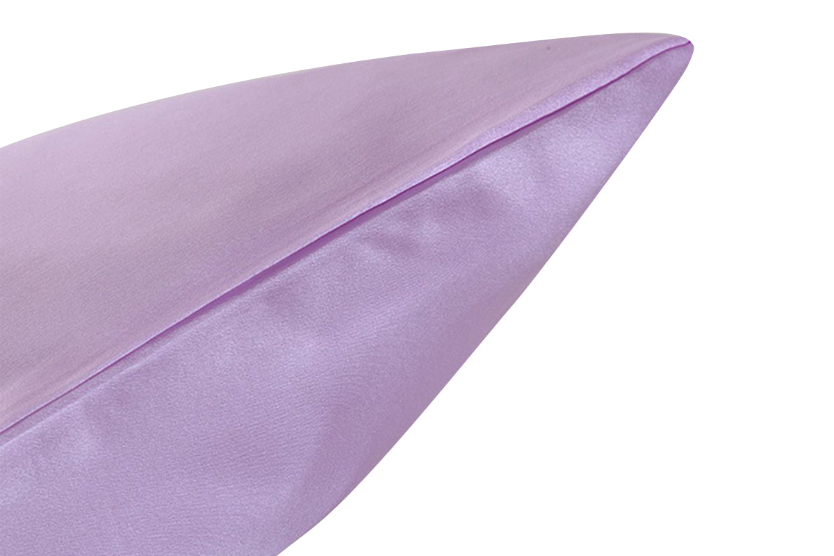 Both Sides Mulberry Silk Pillowcase Silk Pillow Case Pillow Cover with Hidden Zipper-Purple