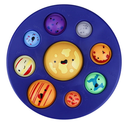 2 Pcs Planets of Solar System Pattern Bubble Fidget Toy