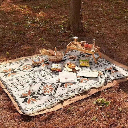 Boho Throw Blankets Picnics Blanket for Home Outdoor Travel Camping