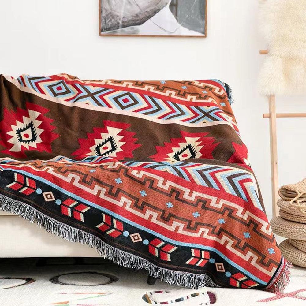 Ethnic BOHO Beach Picnic Rug Camping Throw Blanket