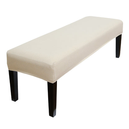 Stretch Jacquard Dining Bench Cover Bench Seat Protector Cover for Living Room Bedroom Kitchen -Beige