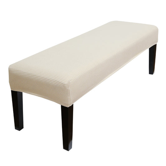 Stretch Jacquard Dining Bench Cover Bench Seat Protector Cover for Living Room Bedroom Kitchen -Beige