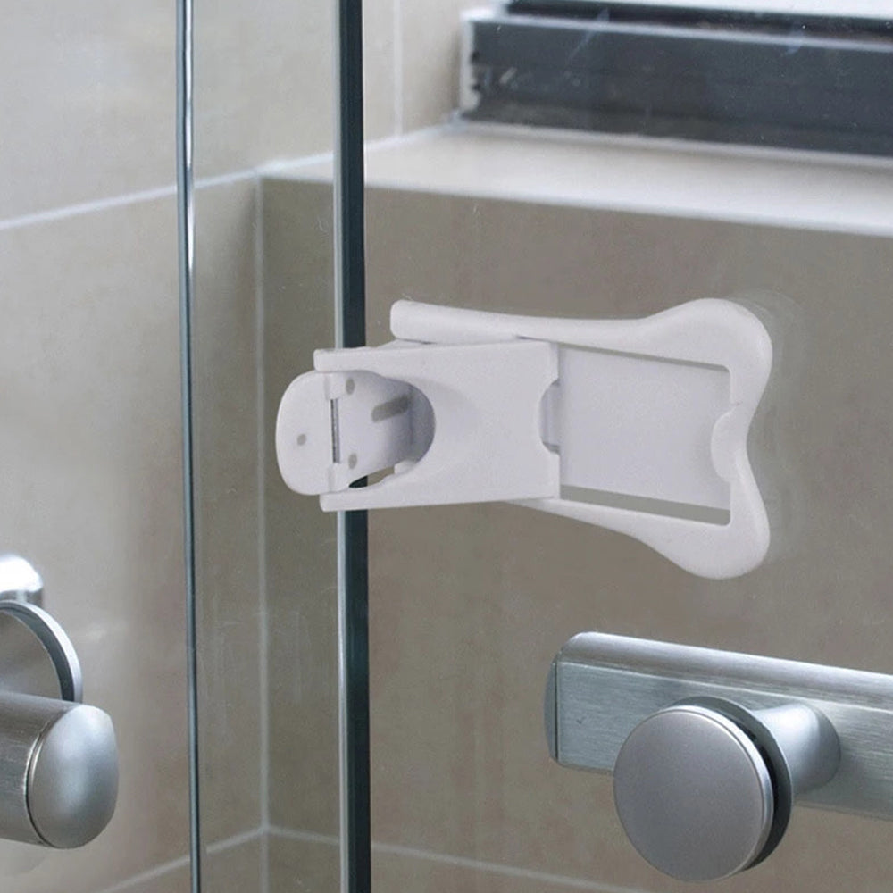 4Pcs Sliding Door Lock Child Safety Sliding Window Lock Double Sided Tape Easy Install