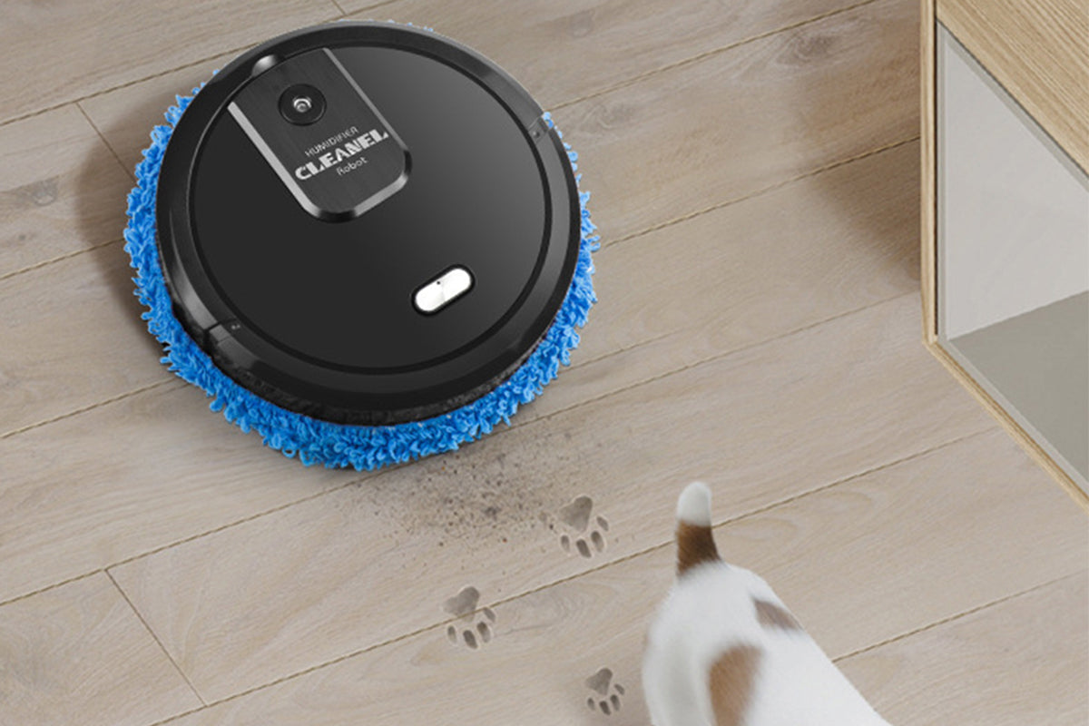 2 in 1 Mopping Robot Vacuum Cleaner with UV Spray Humidification-Black