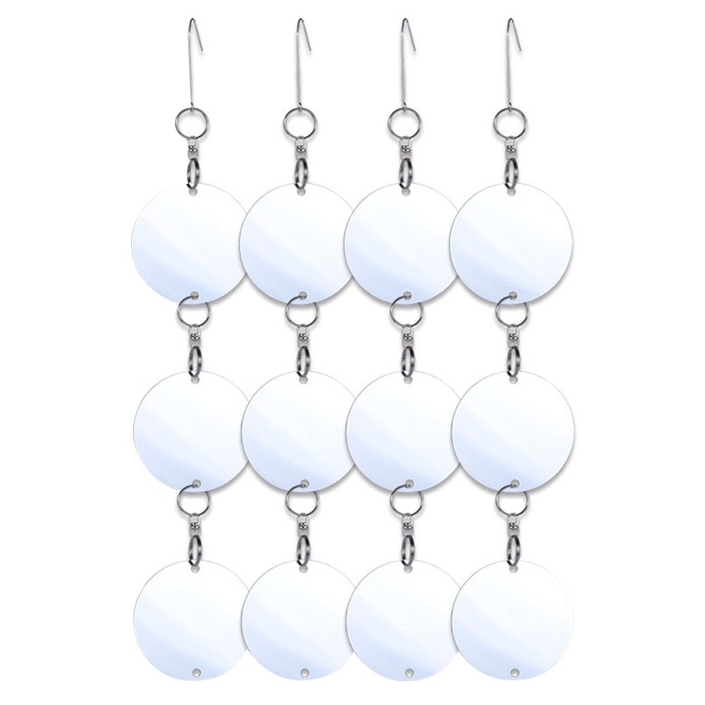 4 Set of Reflective Bird Repellent Discs Double-Sided Bird Scare Discs for Farmland Garden Home Window