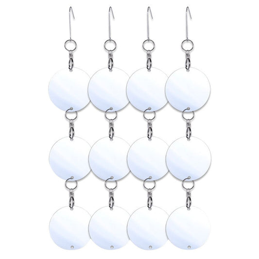 4 Set of Reflective Bird Repellent Discs Double-Sided Bird Scare Discs for Farmland Garden Home Window