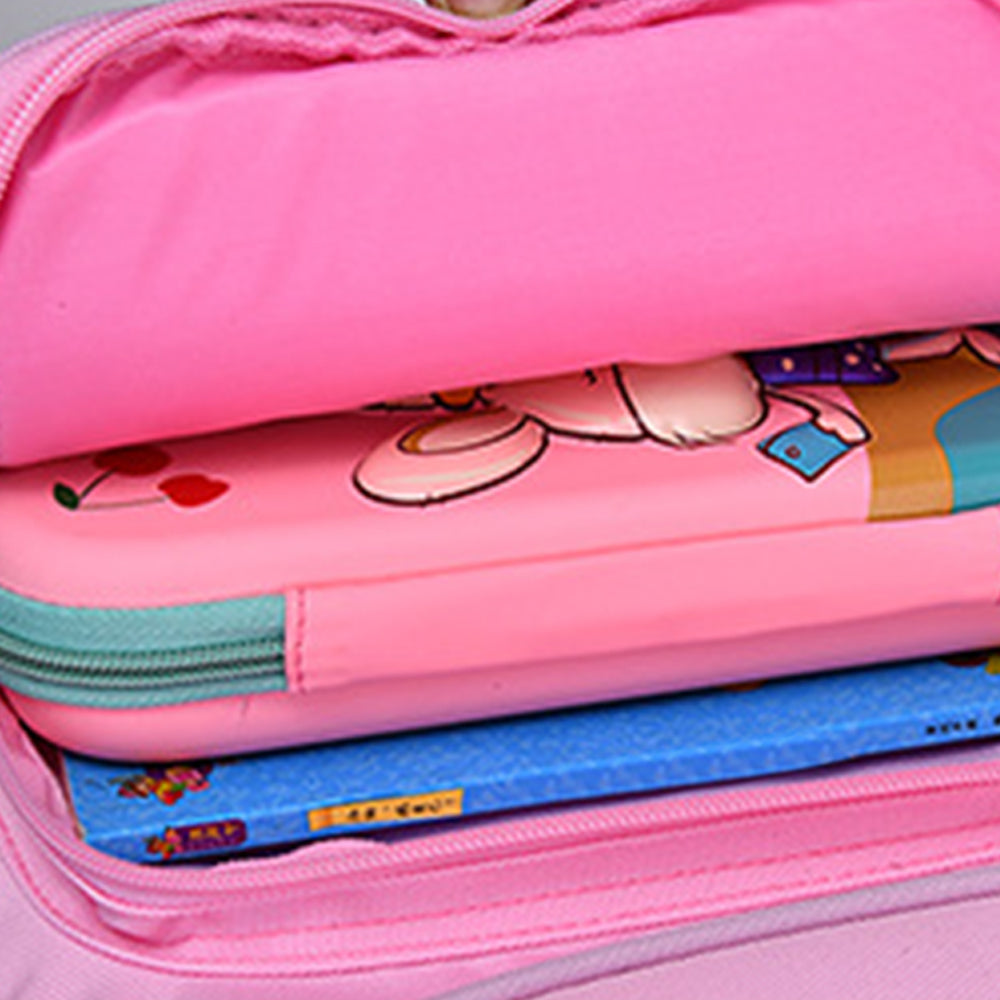 Child Kids Girls Unicorn Shoulders Backpack Travel School Bags Rucksack - Pink