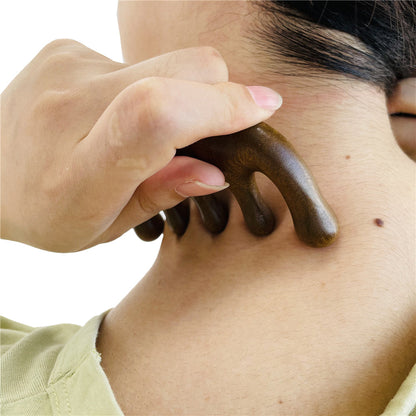 Natural Sandalwood Comb Wide Teeth Comb Hair Comb Scalp Meridians Massage Comb Head Massage Tool