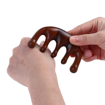 Natural Sandalwood Comb Wide Teeth Comb Hair Comb Scalp Meridians Massage Comb Head Massage Tool
