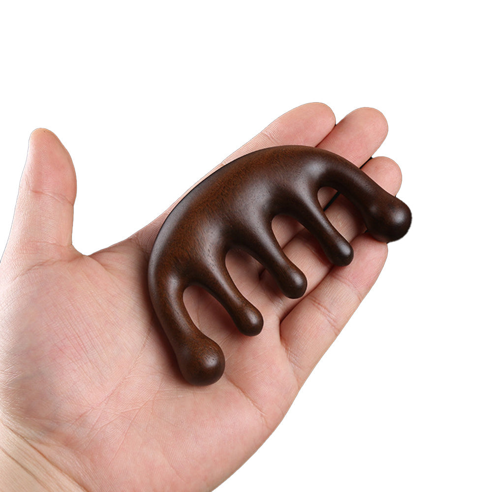 Natural Sandalwood Comb Wide Teeth Comb Hair Comb Scalp Meridians Massage Comb Head Massage Tool