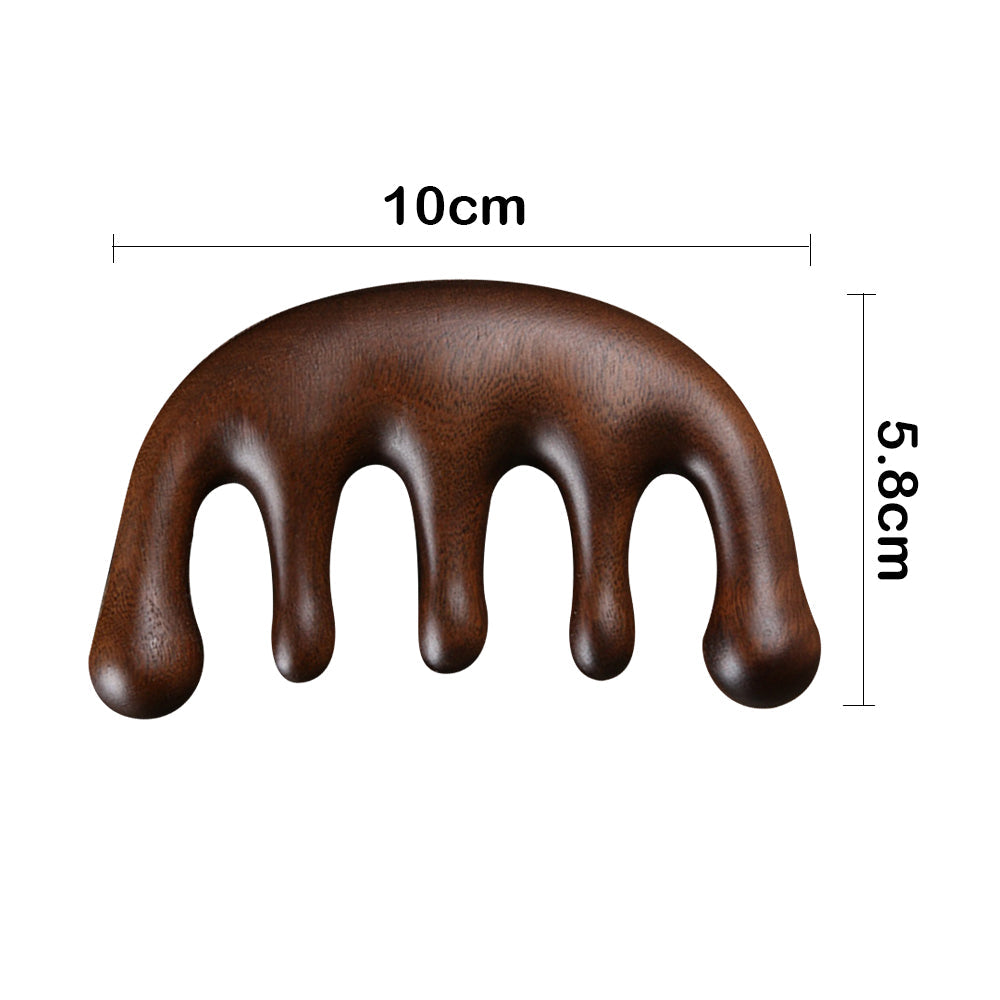 Natural Sandalwood Comb Wide Teeth Comb Hair Comb Scalp Meridians Massage Comb Head Massage Tool