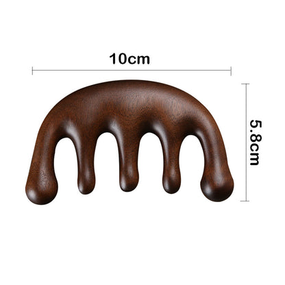 Natural Sandalwood Comb Wide Teeth Comb Hair Comb Scalp Meridians Massage Comb Head Massage Tool