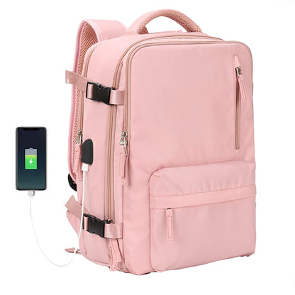 Gym Duffle Bag Sport Backpack Rucksack Shoulder Bag for Travel Hiking Camping with Shoe Compartment -Pink