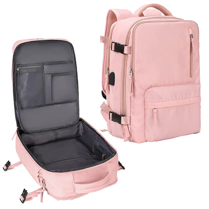 Gym Duffle Bag Sport Backpack Rucksack Shoulder Bag for Travel Hiking Camping with Shoe Compartment -Pink