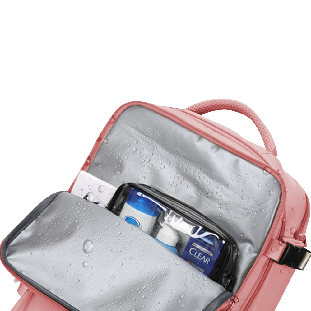 Gym Duffle Bag Sport Backpack Rucksack Shoulder Bag for Travel Hiking Camping with Shoe Compartment -Pink