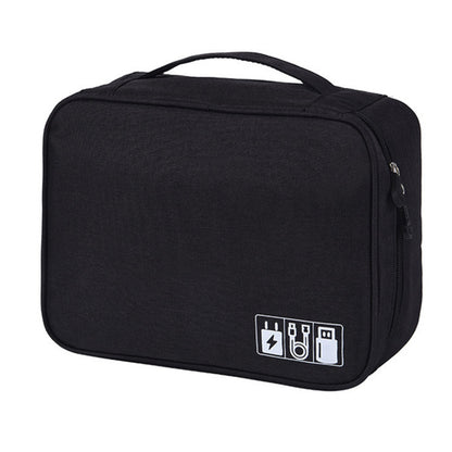 Cable Organizer Bag Charger USB Electronic Accessories Storage Travel Case -Grey