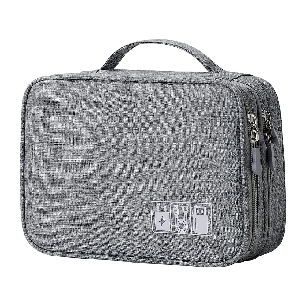 Cable Organizer Bag Charger USB Electronic Accessories Storage Travel Case -Black
