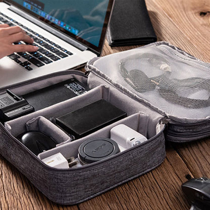 Cable Organizer Bag Charger USB Electronic Accessories Storage Travel Case -Black